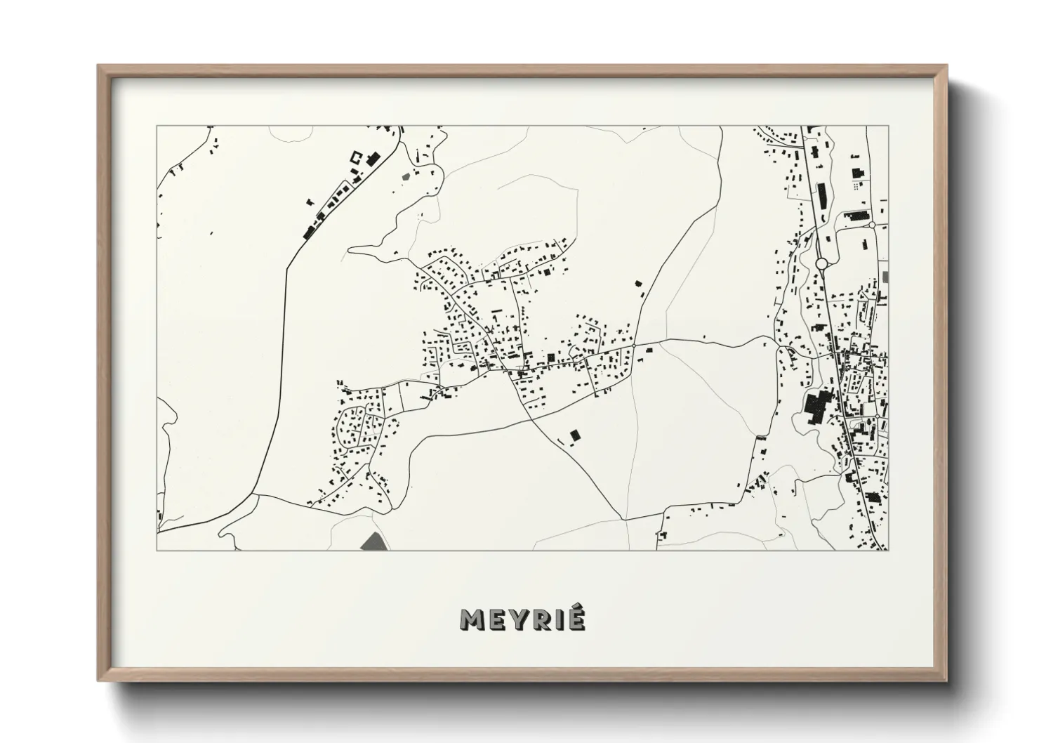 Une affiche de carte sur Meyrié