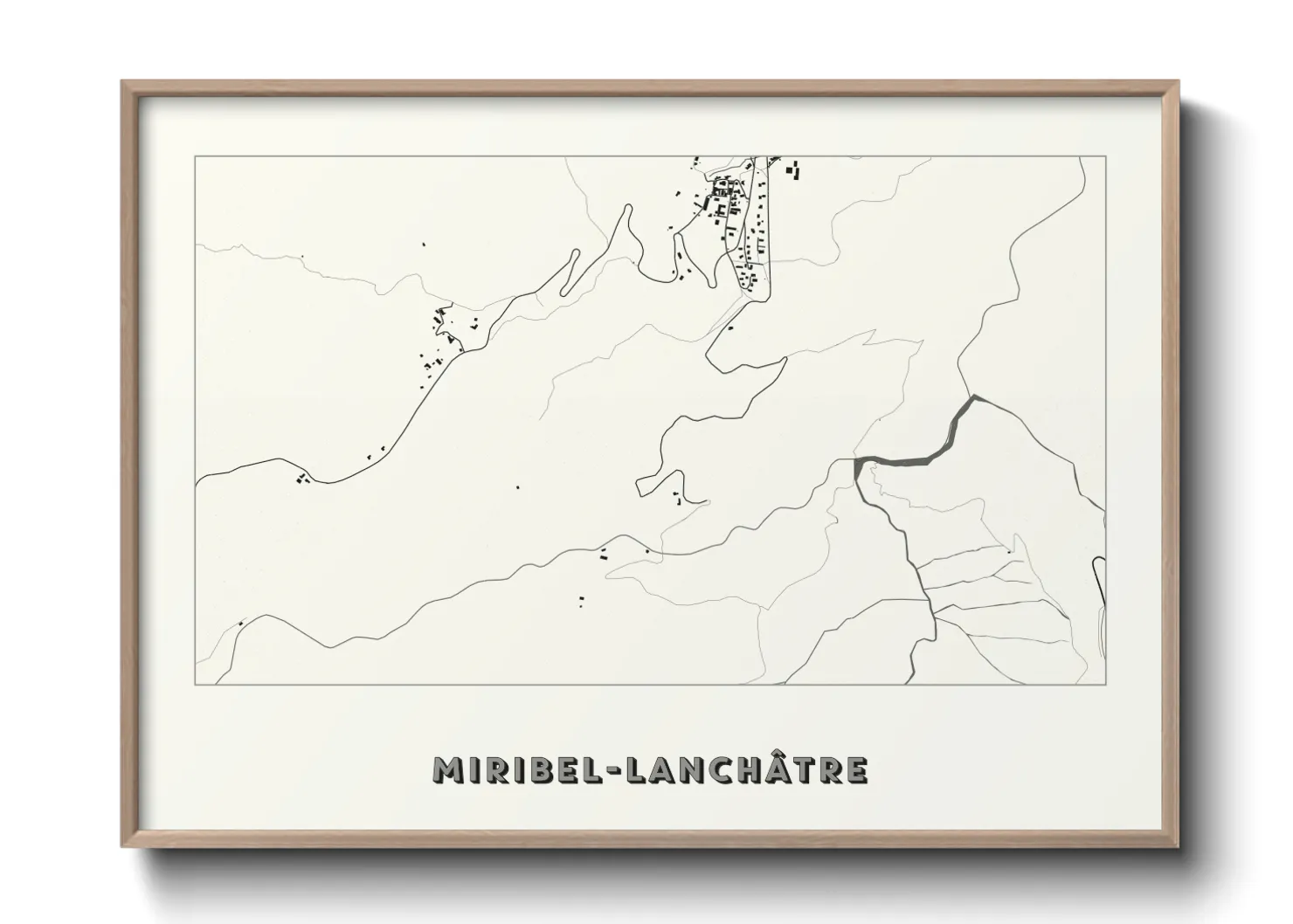 Une affiche de carte sur Miribel-Lanchâtre