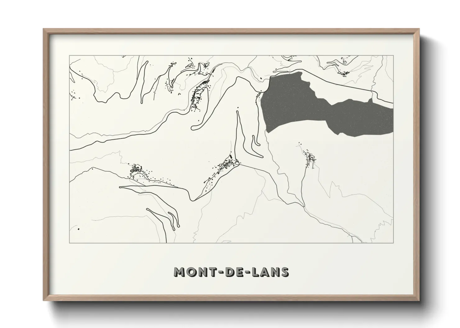 Une affiche de carte sur Mont-de-Lans