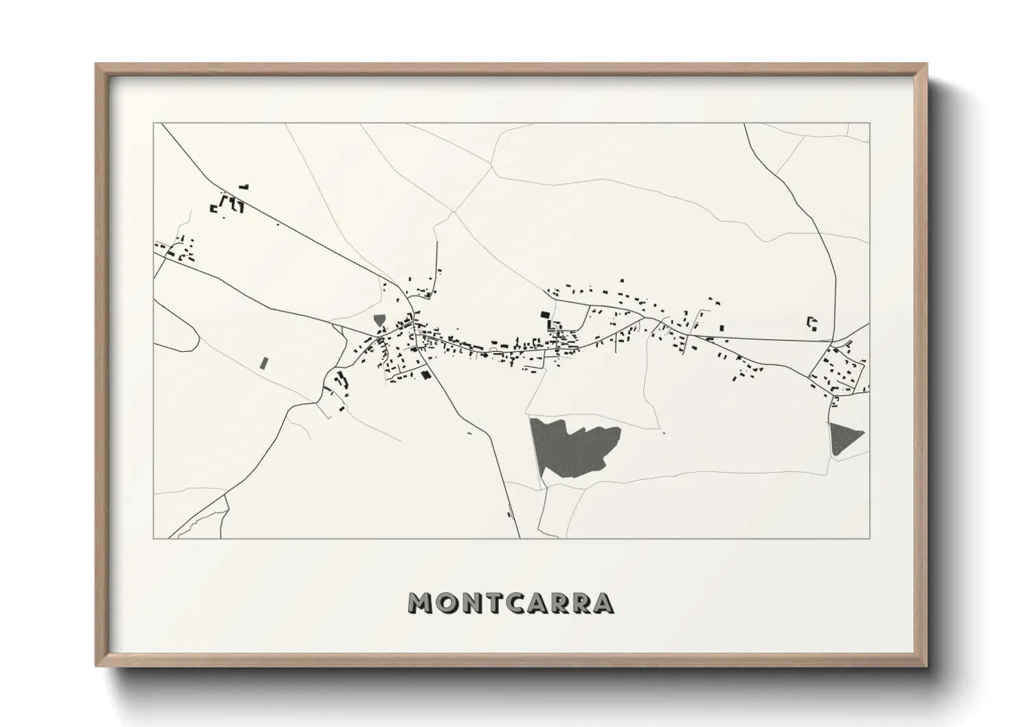 Une affiche de carte sur Montcarra