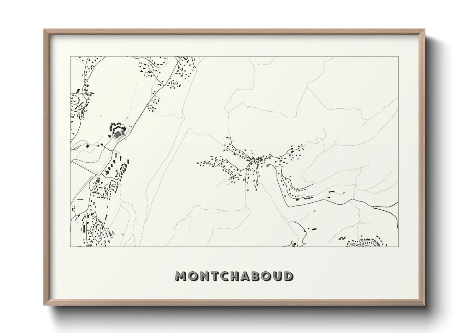 Une affiche de carte sur Montchaboud