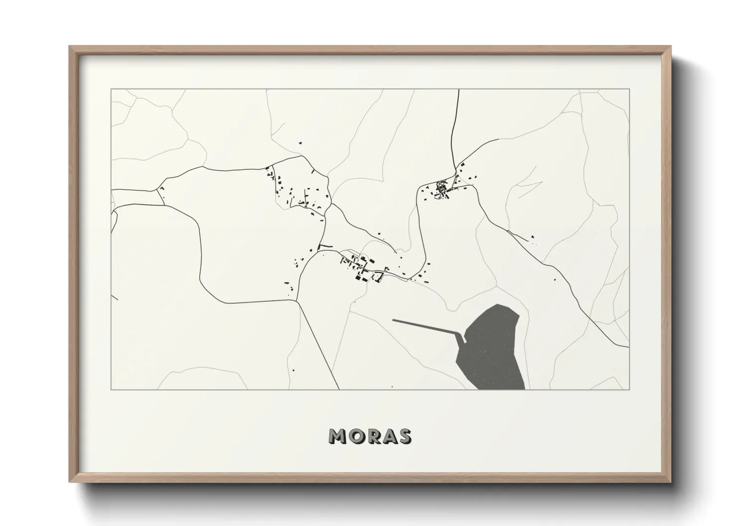 Une affiche de carte sur Moras