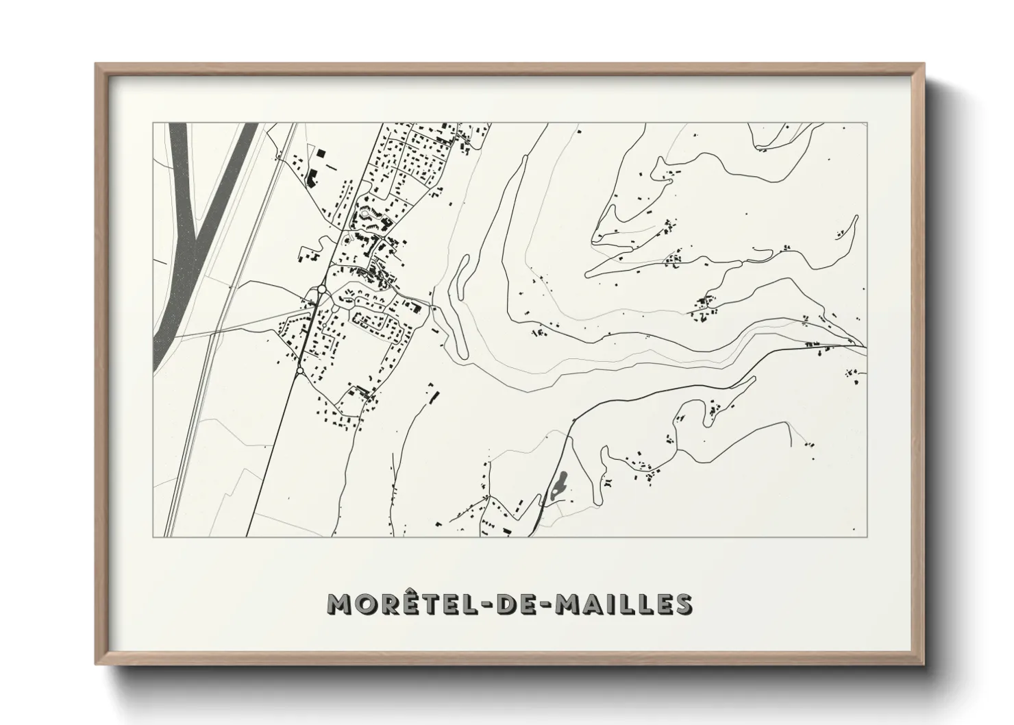 Une affiche de carte sur Morêtel-de-Mailles