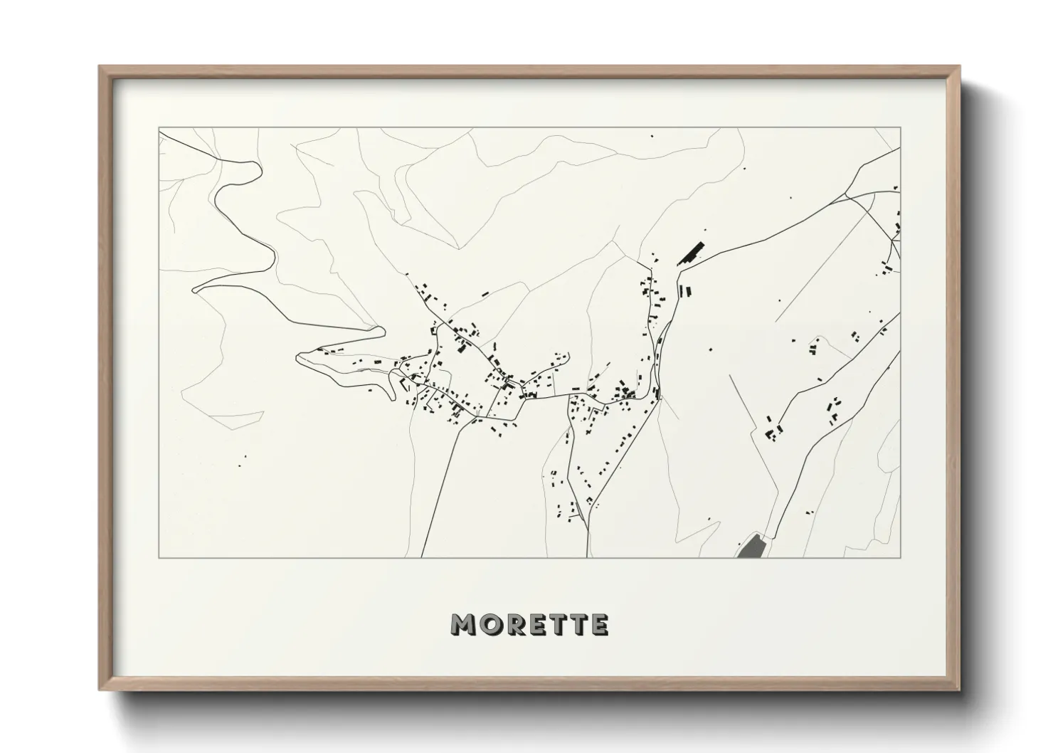 Une affiche de carte sur Morette