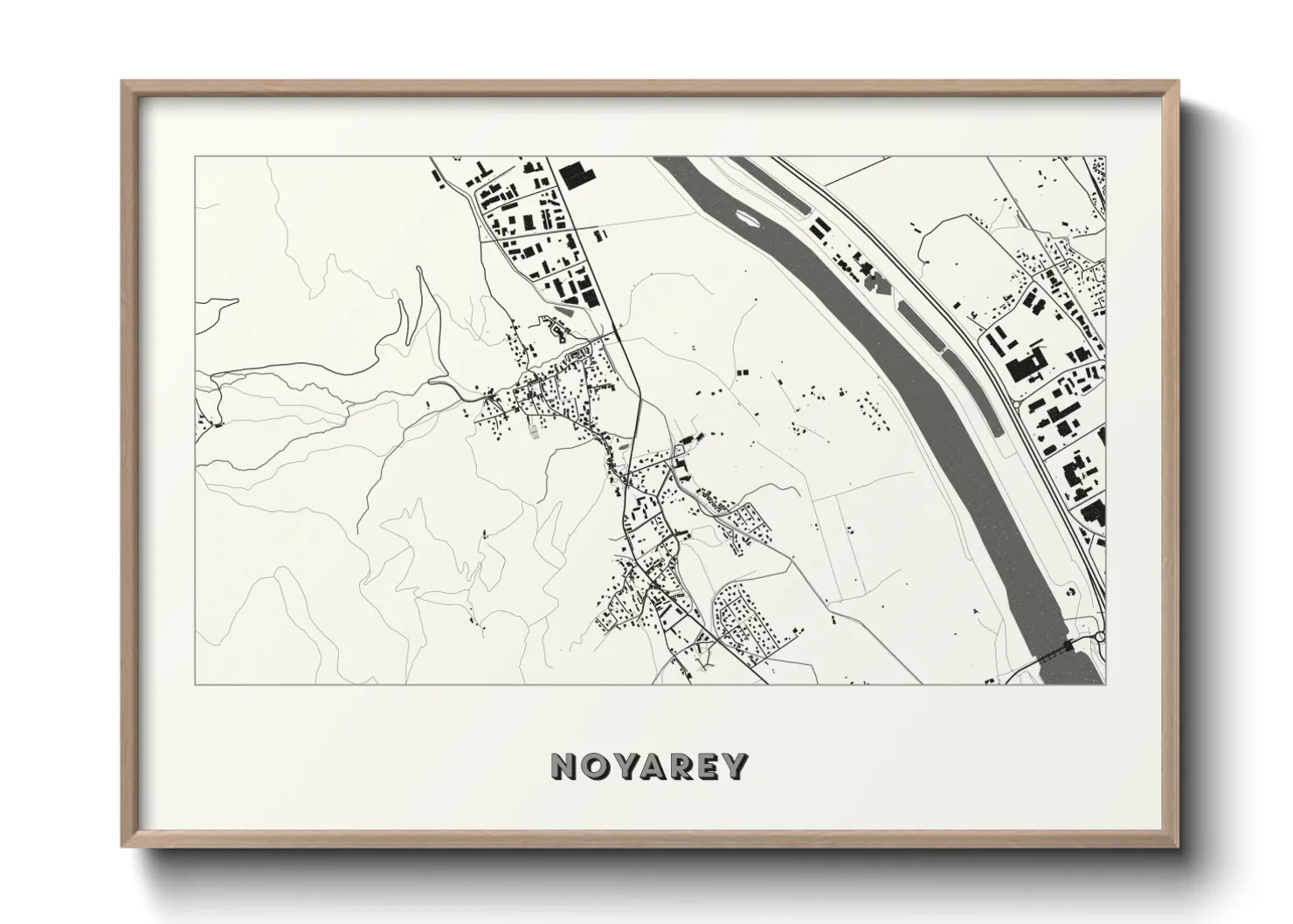 Une affiche de carte sur Noyarey