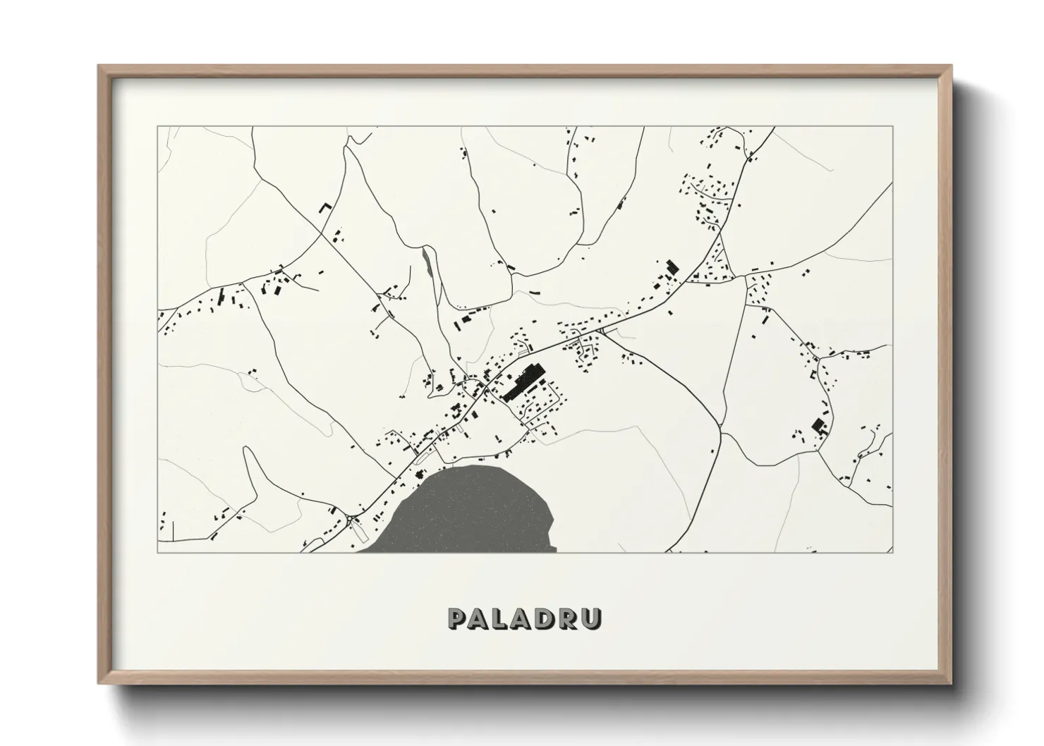 Une affiche de carte sur Paladru