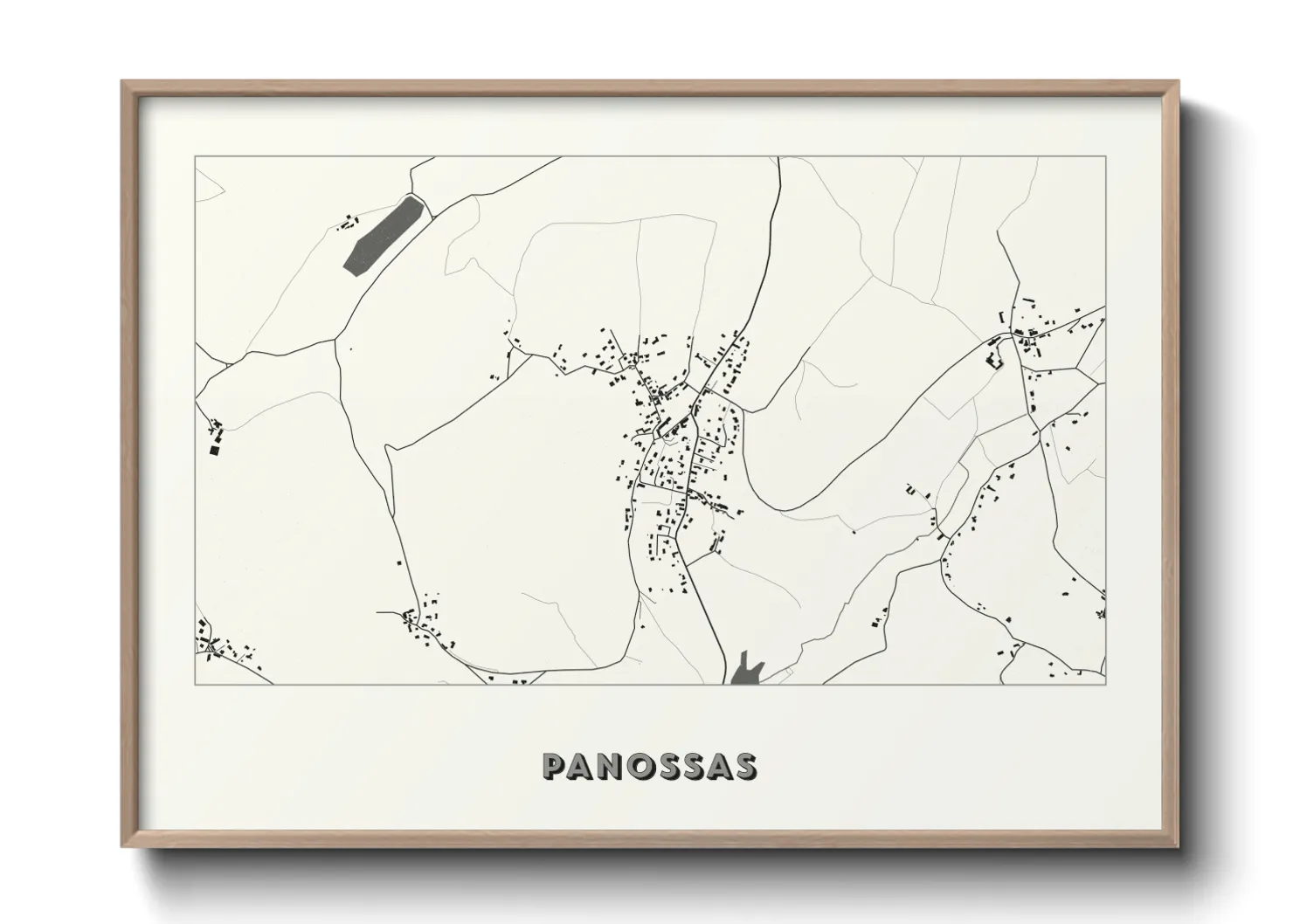 Une affiche de carte sur Panossas