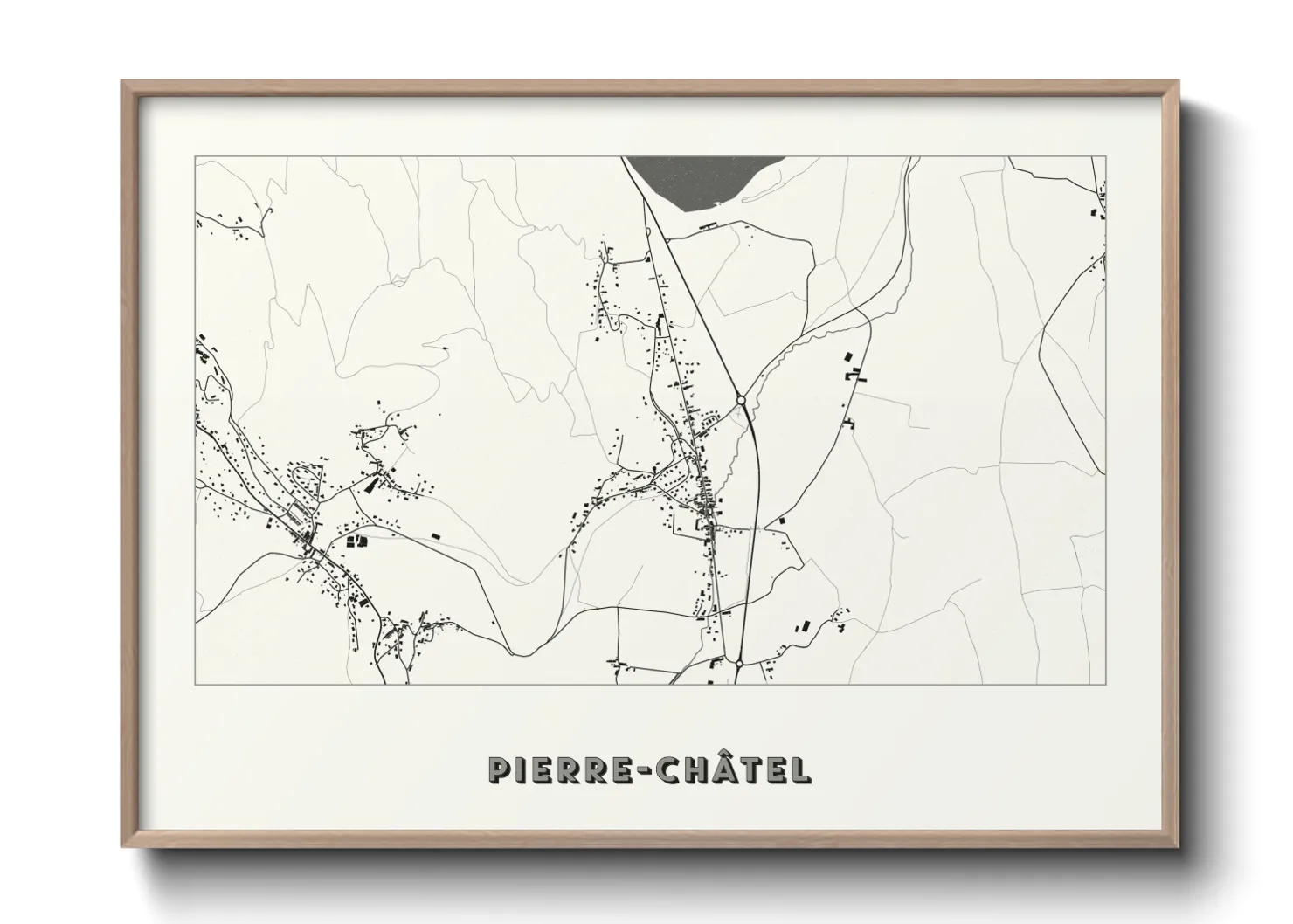 Une affiche de carte sur Pierre-Châtel