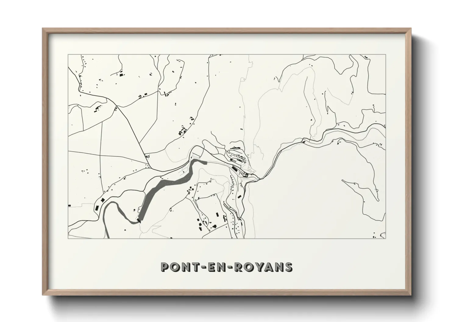 Une affiche de carte sur Pont-en-Royans