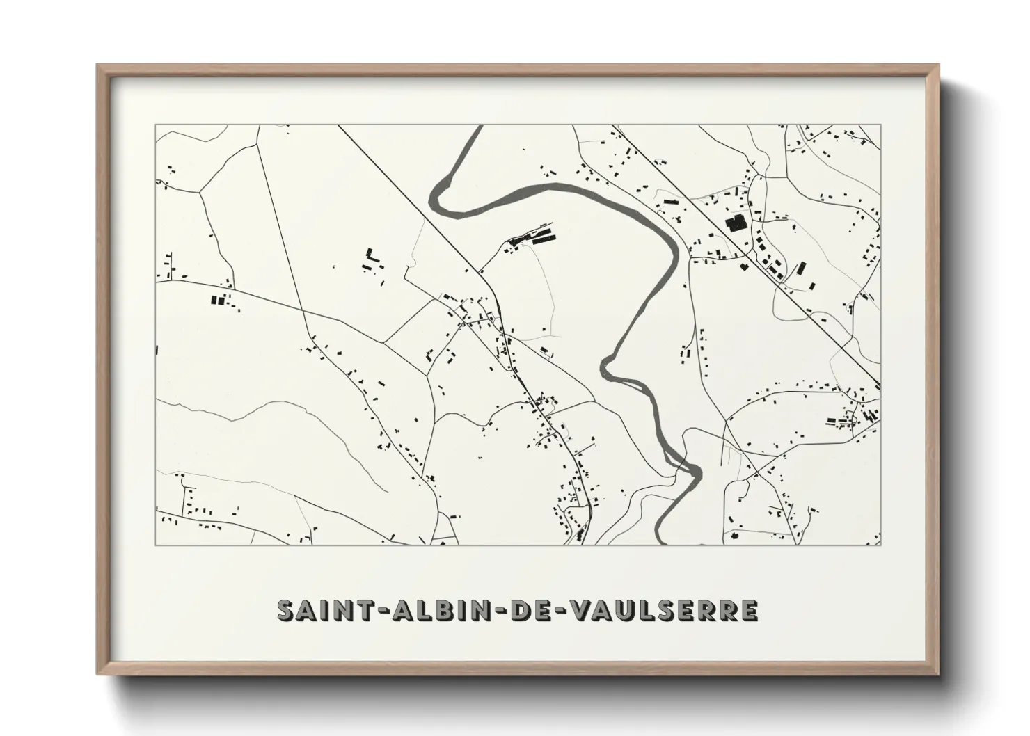 Une affiche de carte sur Saint-Albin-de-Vaulserre