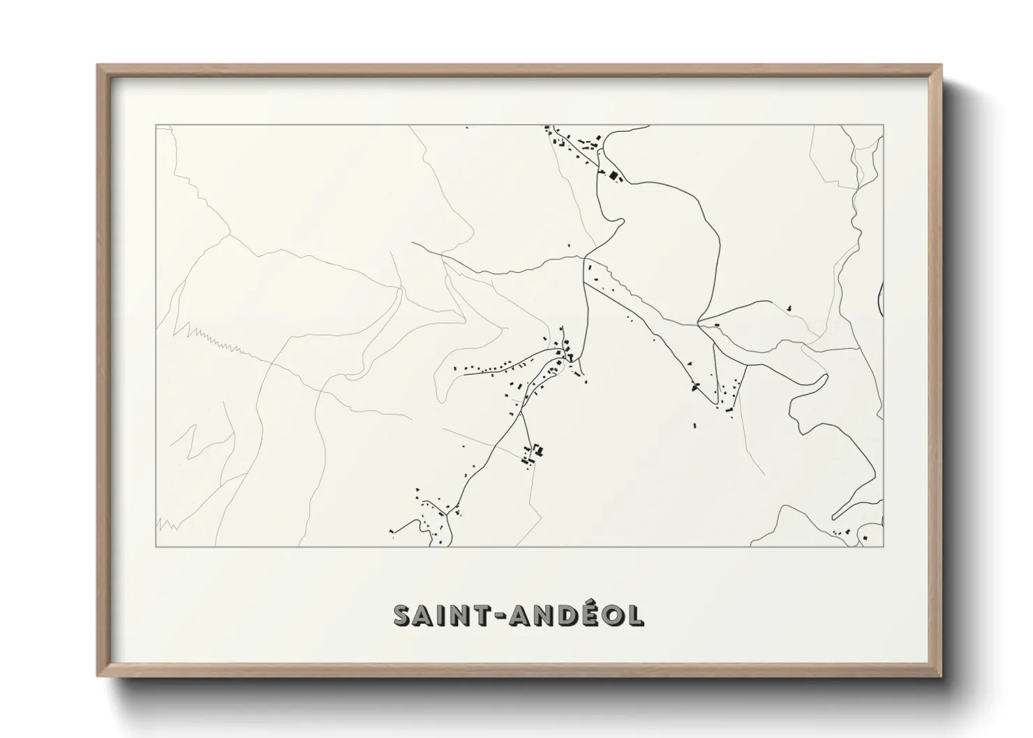 Une affiche de carte sur Saint-Andéol