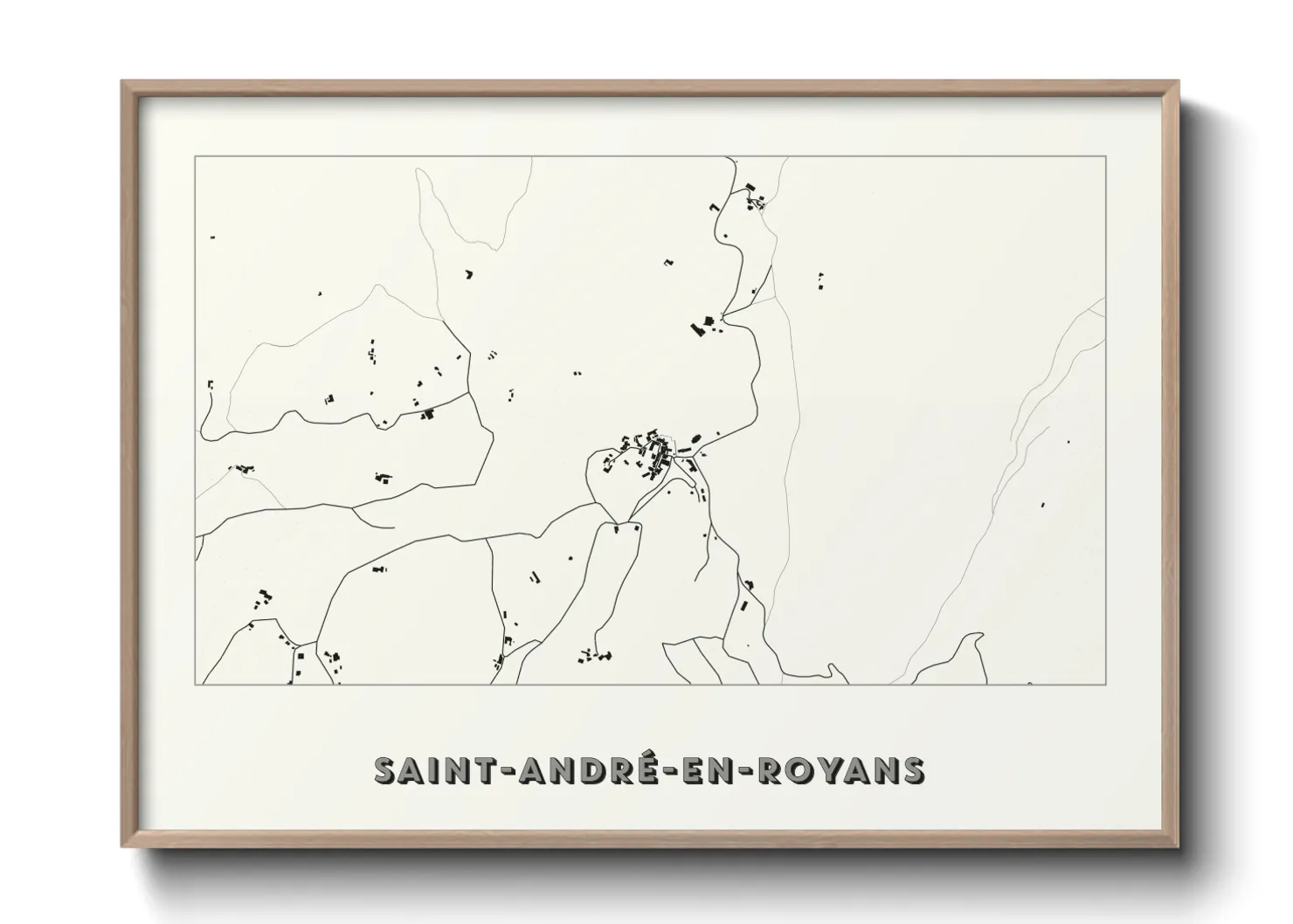 Une affiche de carte sur Saint-André-en-Royans