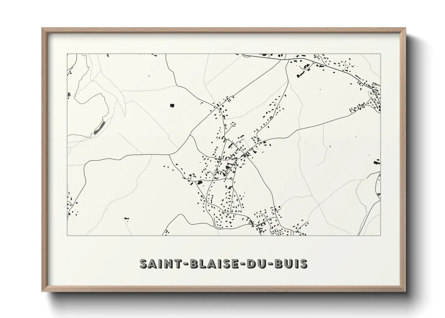 Une affiche de carte sur Saint-Blaise-du-Buis