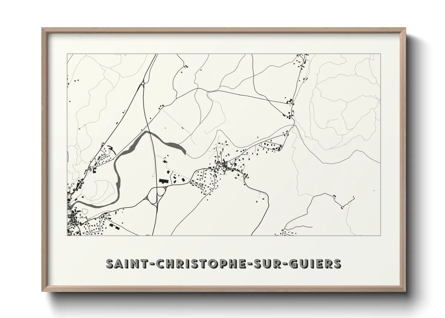 Une affiche de carte sur Saint-Christophe-sur-Guiers