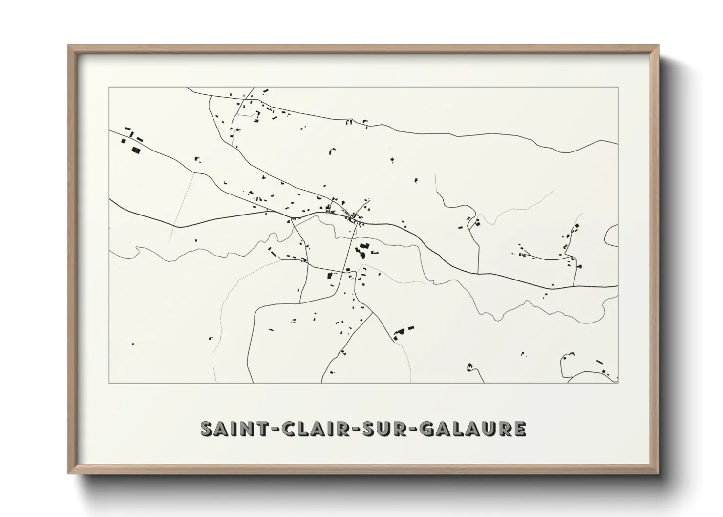 Une affiche de carte sur Saint-Clair-sur-Galaure