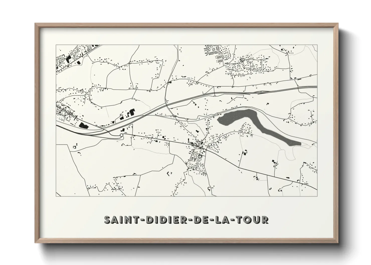 Une affiche de carte sur Saint-Didier-de-la-Tour
