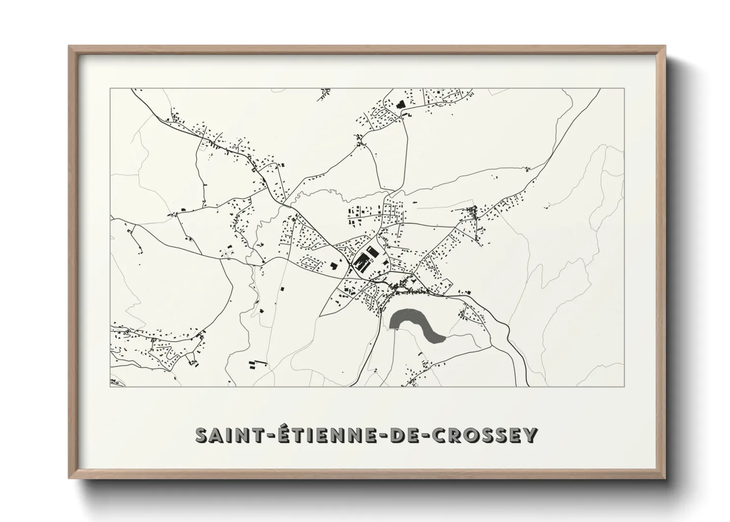 Une affiche de carte sur Saint-Étienne-de-Crossey