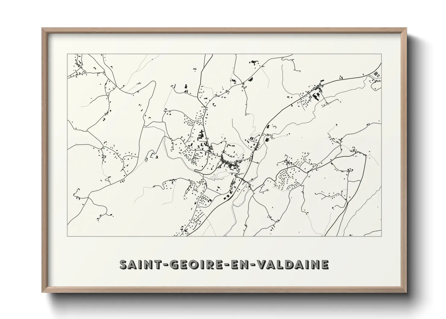 Une affiche de carte sur Saint-Geoire-en-Valdaine