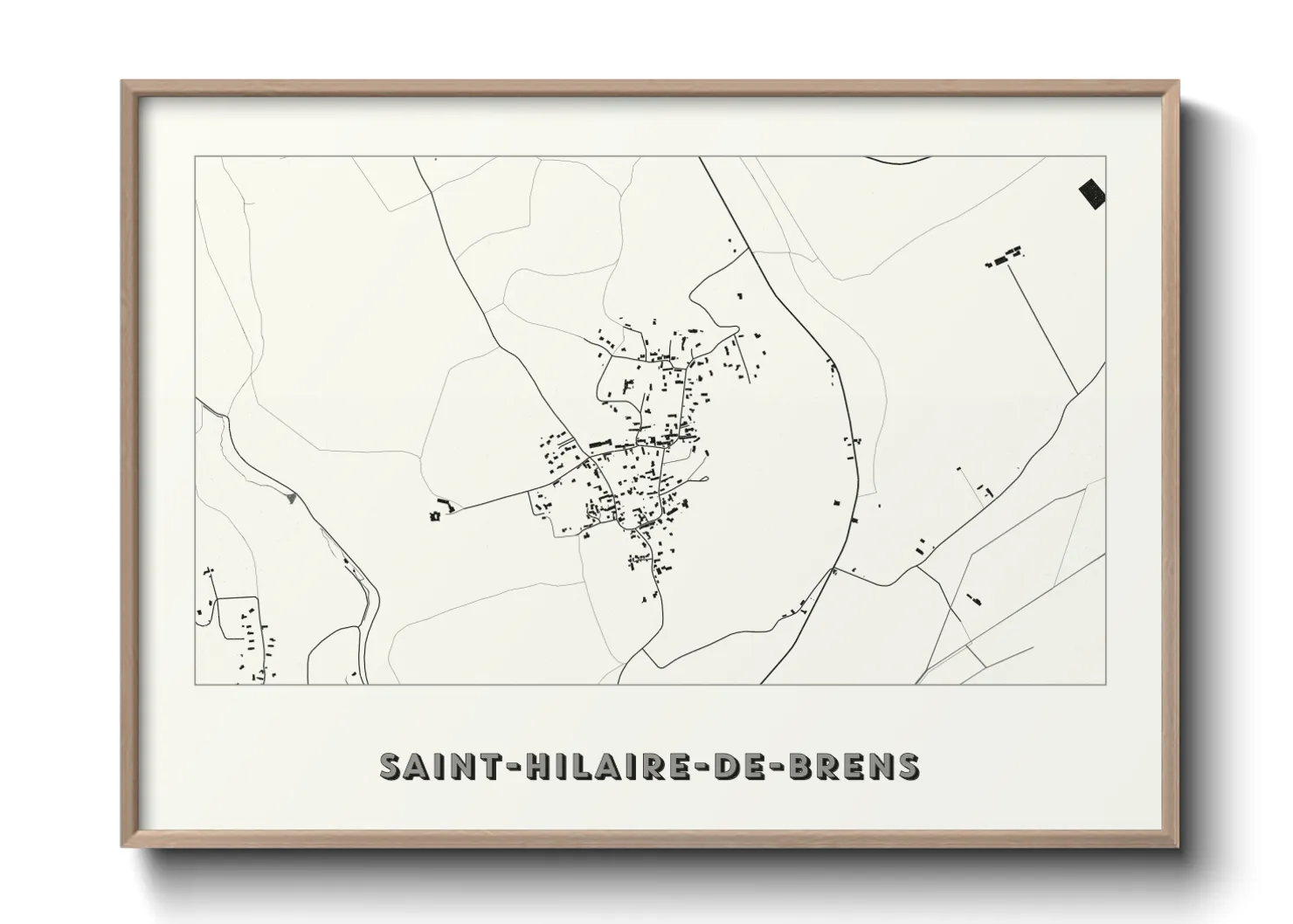 Une affiche de carte sur Saint-Hilaire-de-Brens