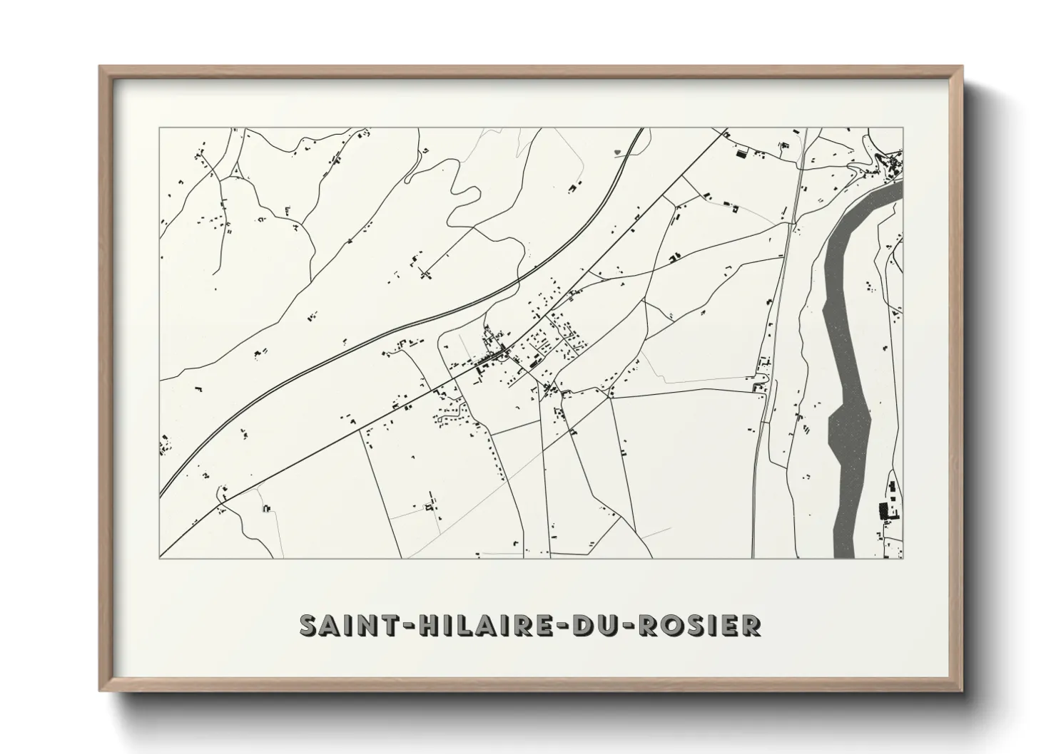 Une affiche de carte sur Saint-Hilaire-du-Rosier