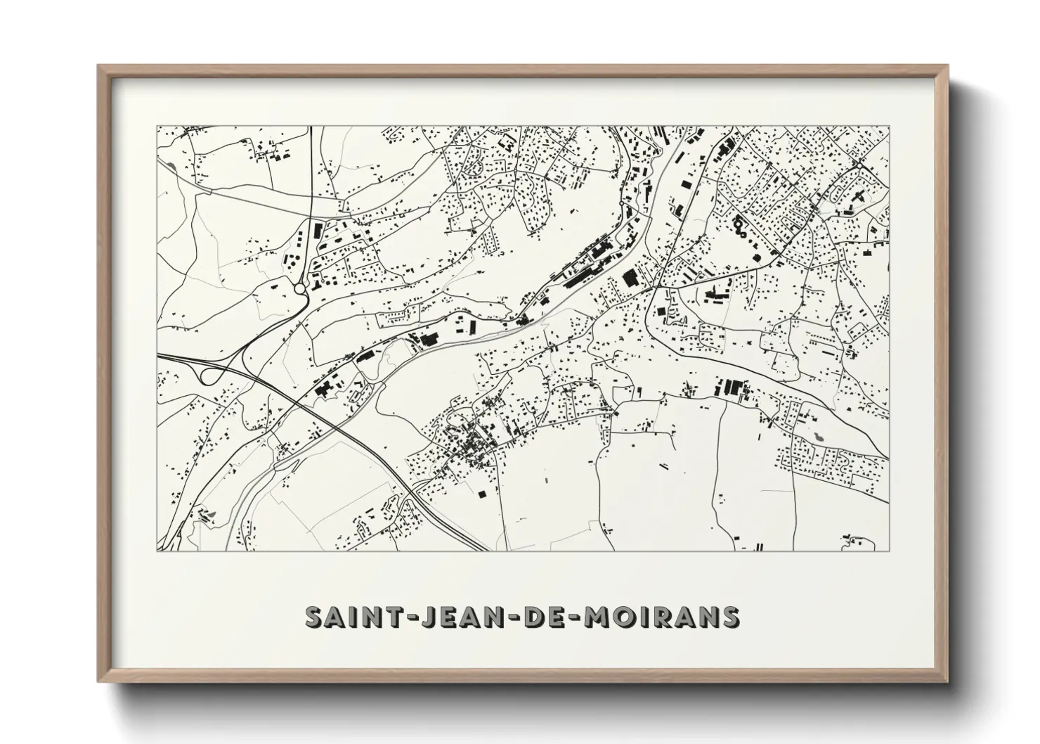 Une affiche de carte sur Saint-Jean-de-Moirans