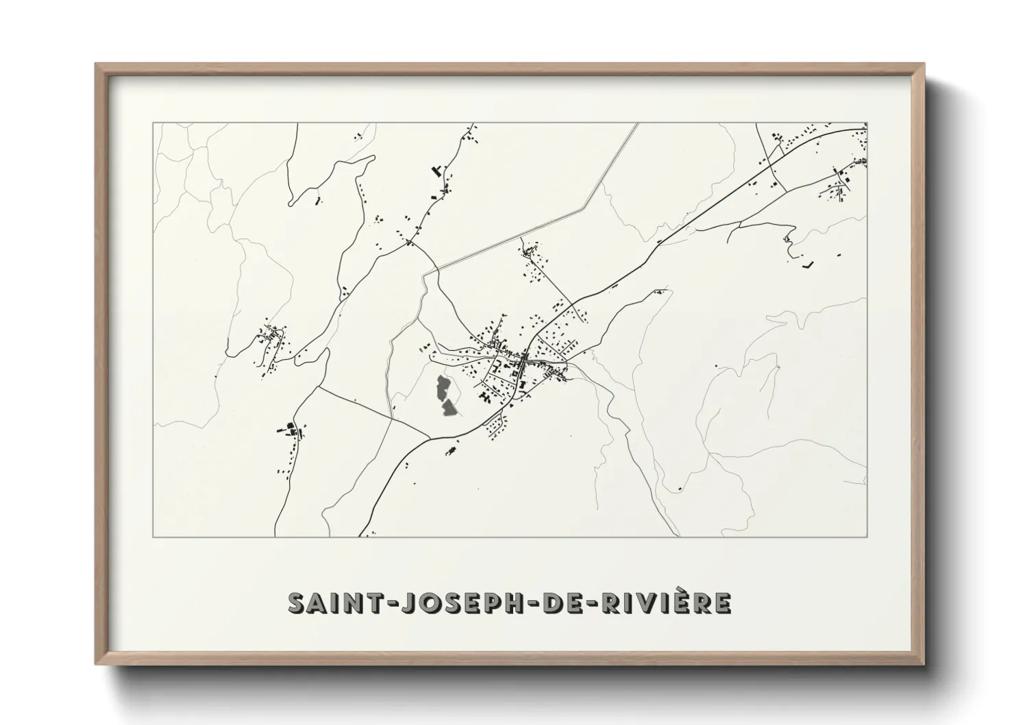 Une affiche de carte sur Saint-Joseph-de-Rivière