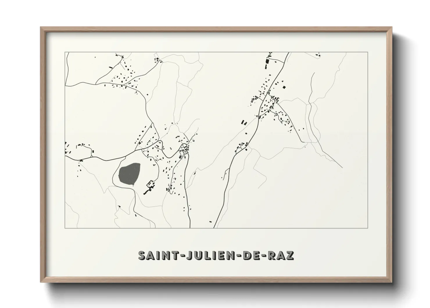 Une affiche de carte sur Saint-Julien-de-Raz