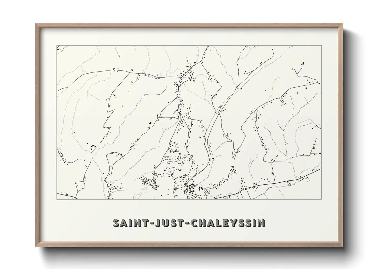 Une affiche de carte sur Saint-Just-Chaleyssin