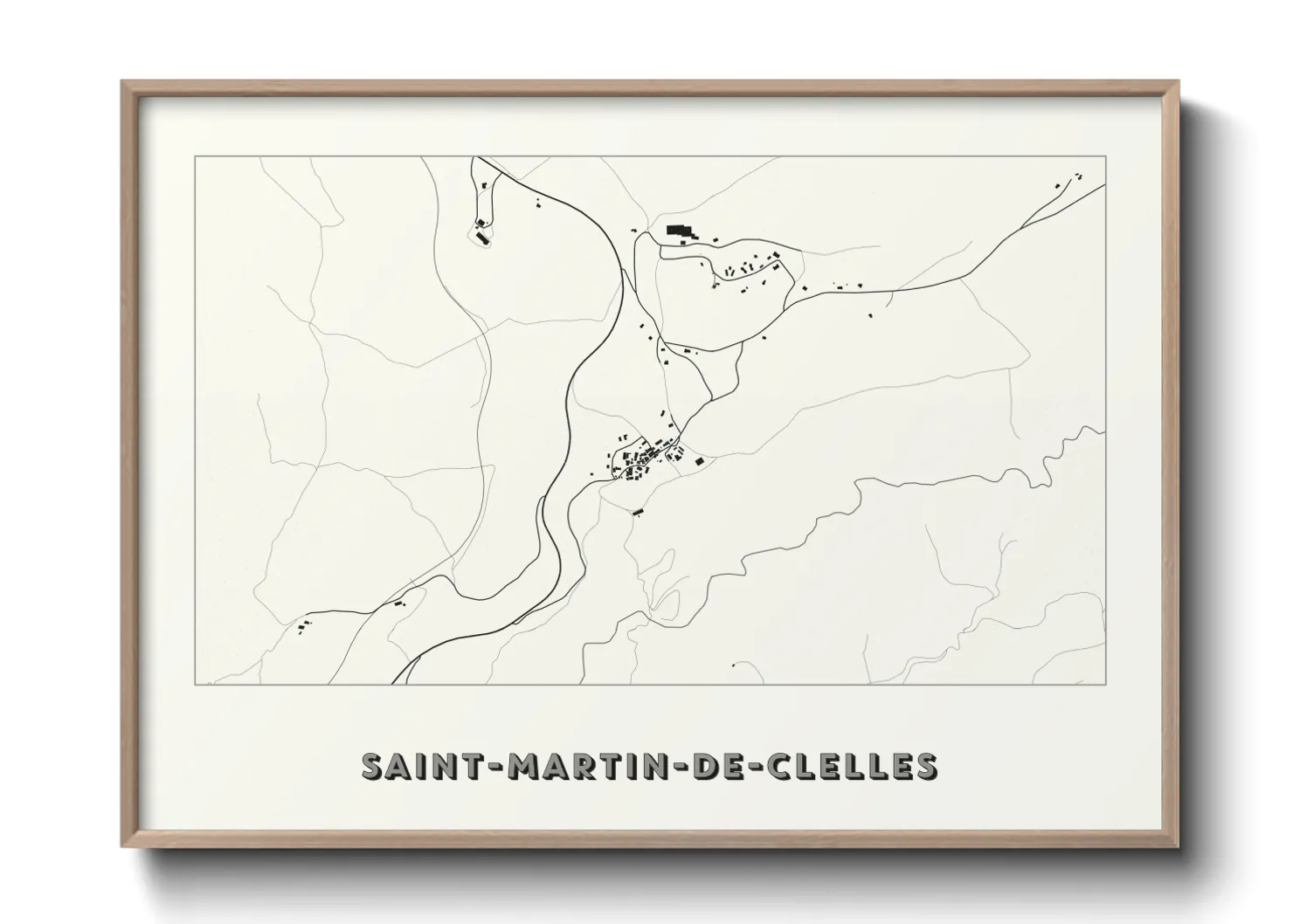 Une affiche de carte sur Saint-Martin-de-Clelles