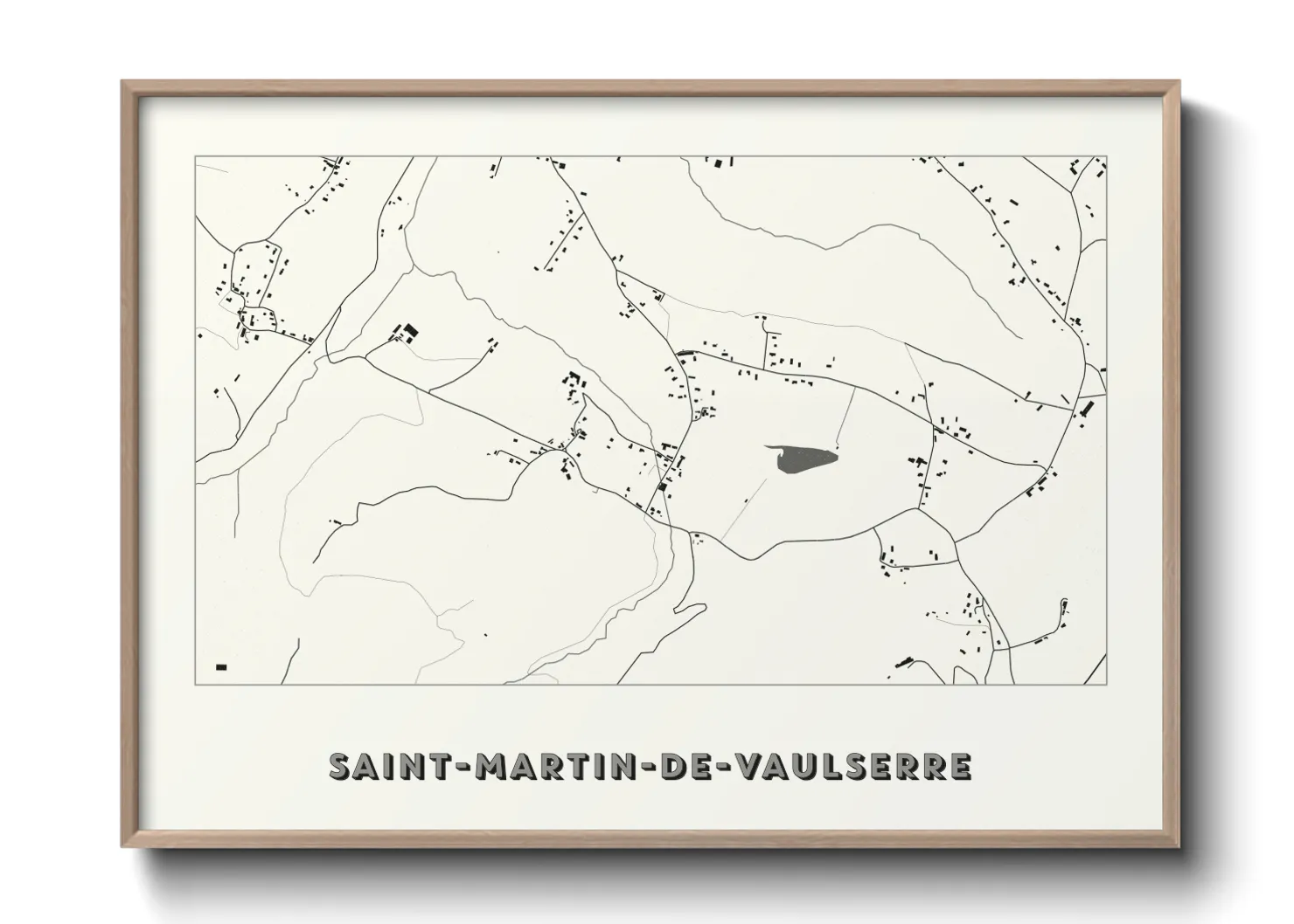 Une affiche de carte sur Saint-Martin-de-Vaulserre