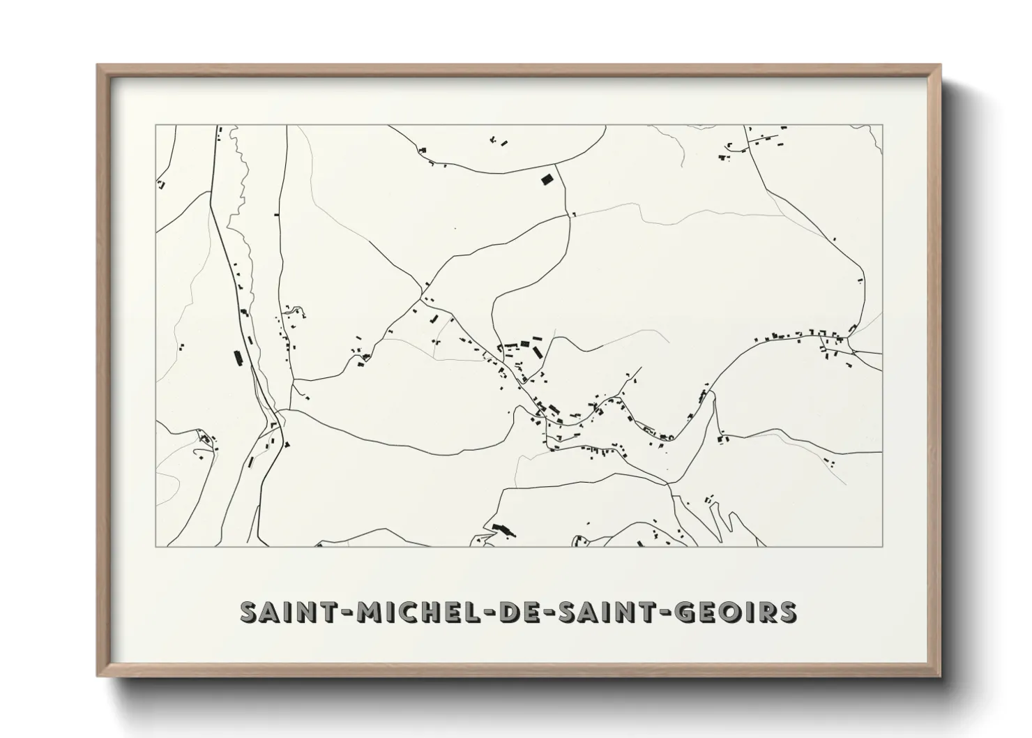 Une affiche de carte sur Saint-Michel-de-Saint-Geoirs