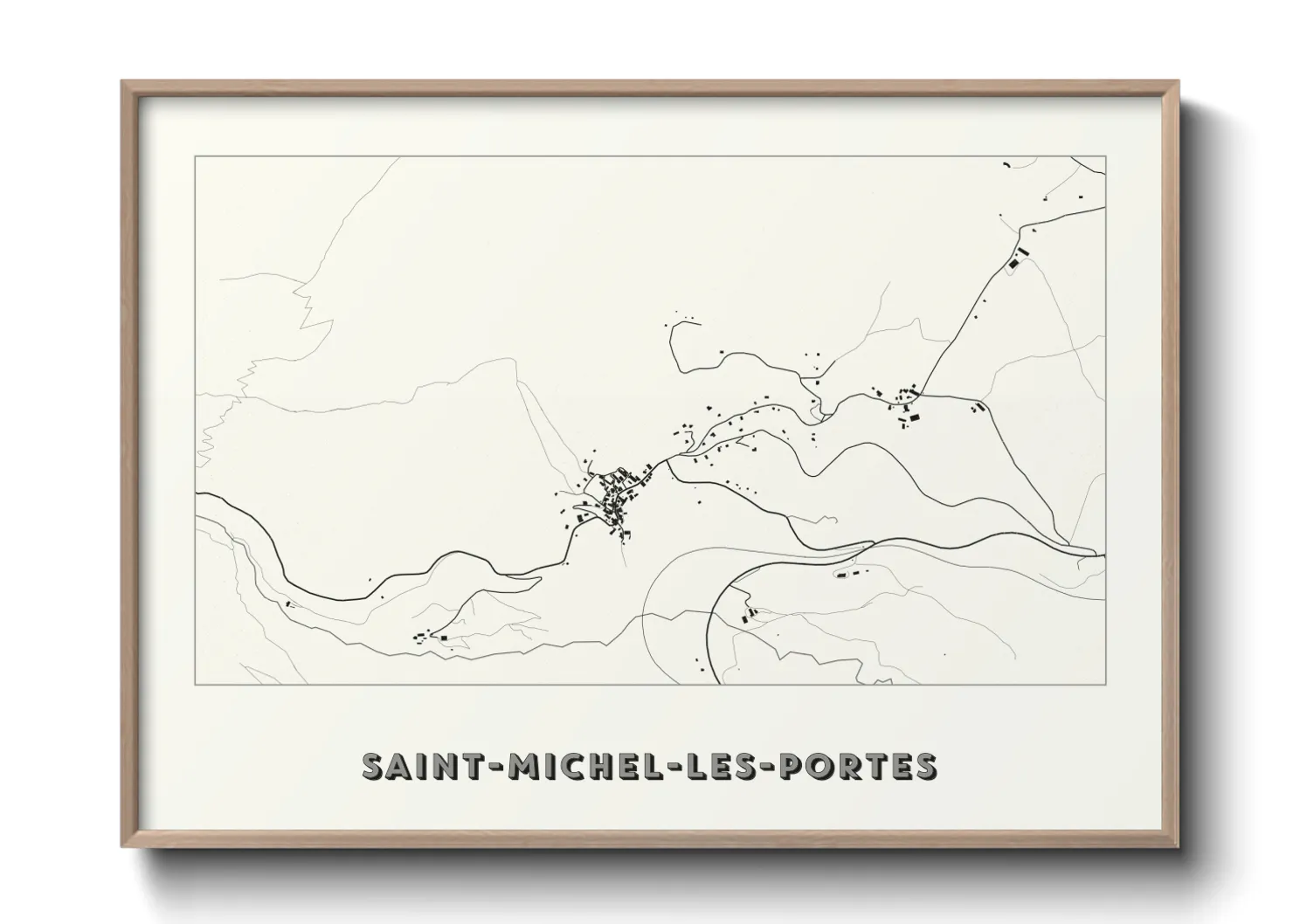 Une affiche de carte sur Saint-Michel-les-Portes