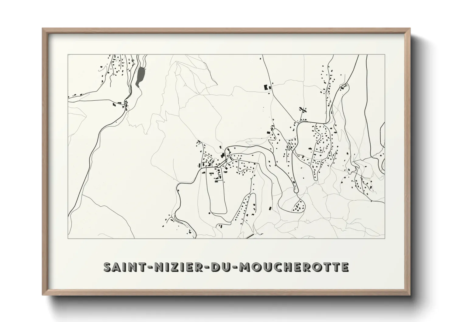 Une affiche de carte sur Saint-Nizier-du-Moucherotte