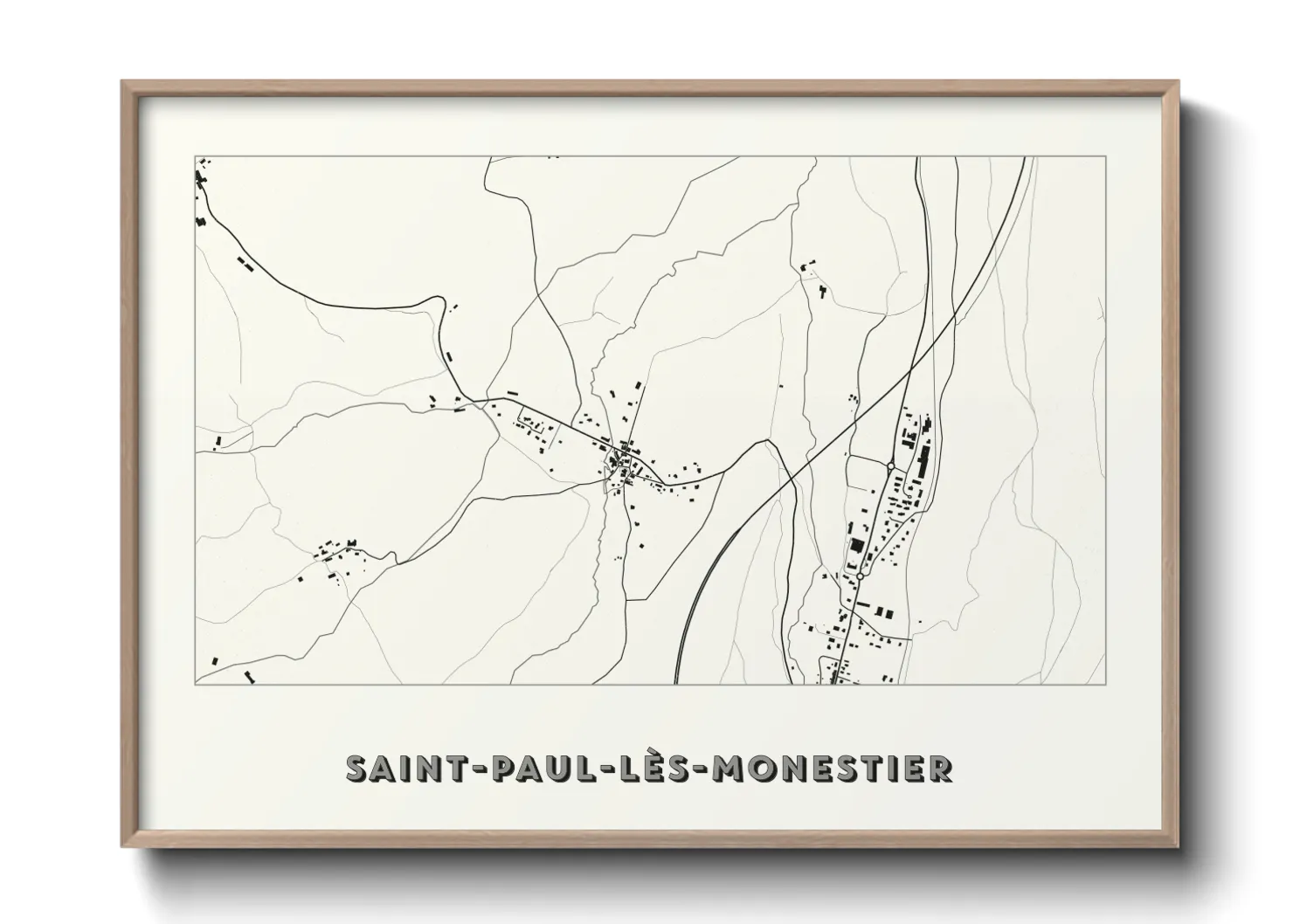 Une affiche de carte sur Saint-Paul-lès-Monestier