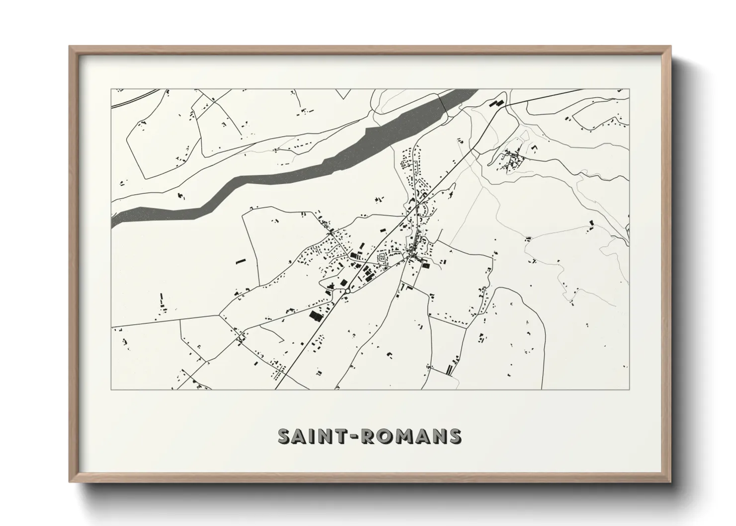 Une affiche de carte sur Saint-Romans