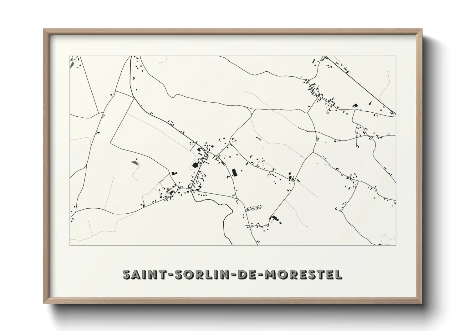 Une affiche de carte sur Saint-Sorlin-de-Morestel