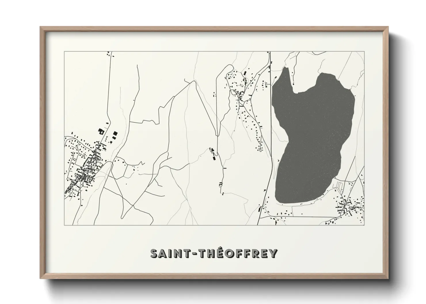 Une affiche de carte sur Saint-Théoffrey