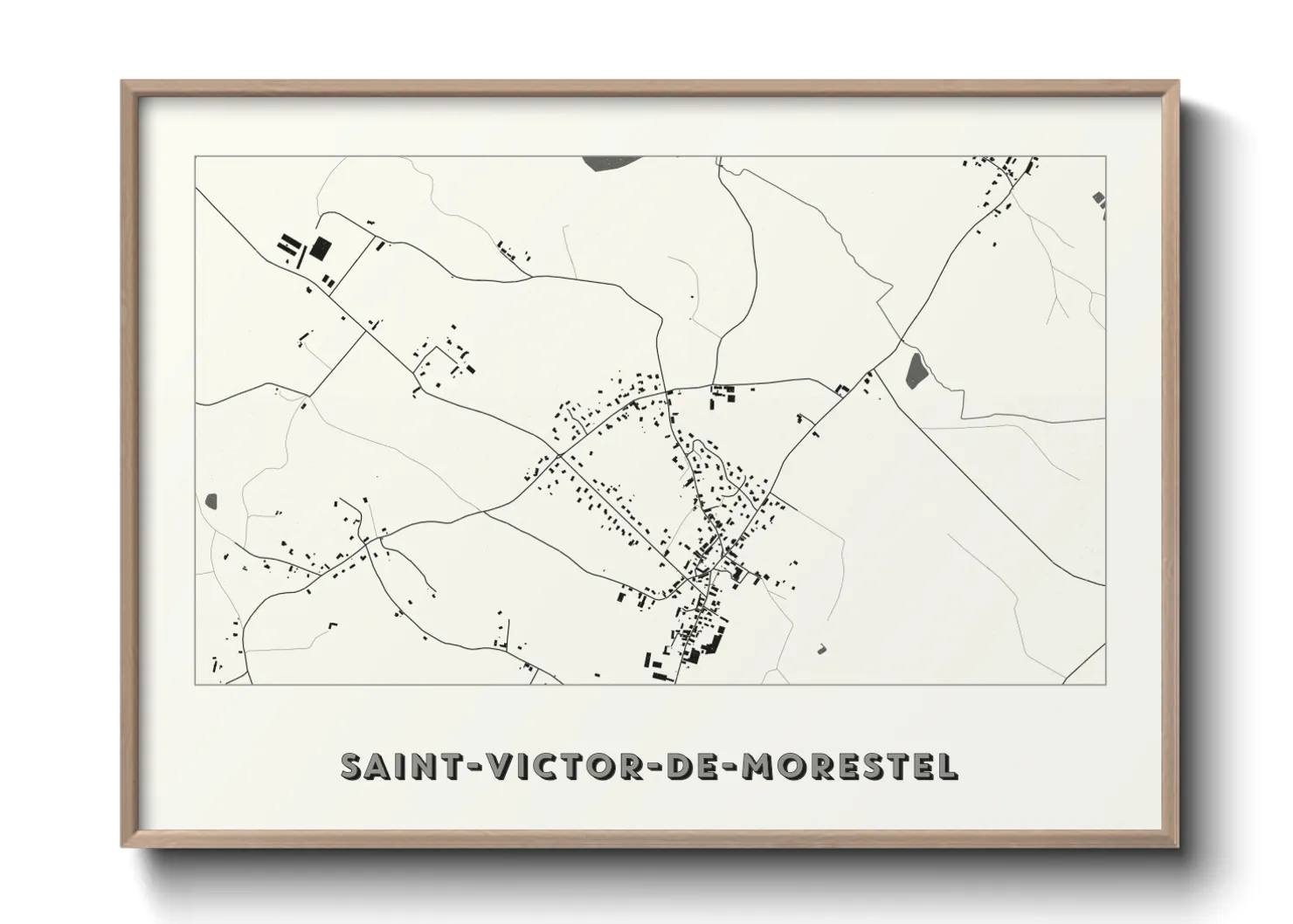 Une affiche de carte sur Saint-Victor-de-Morestel