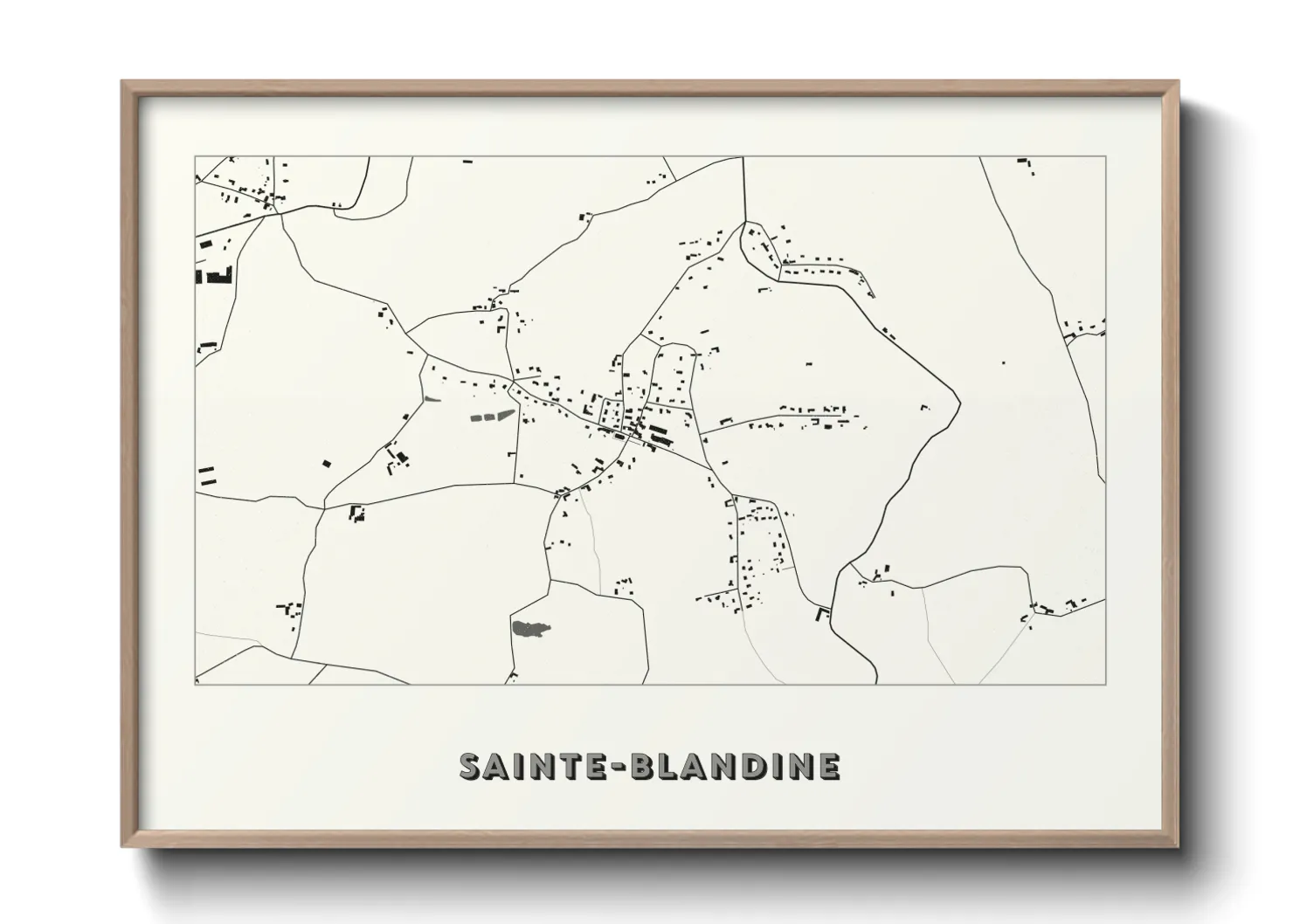 Une affiche de carte sur Sainte-Blandine