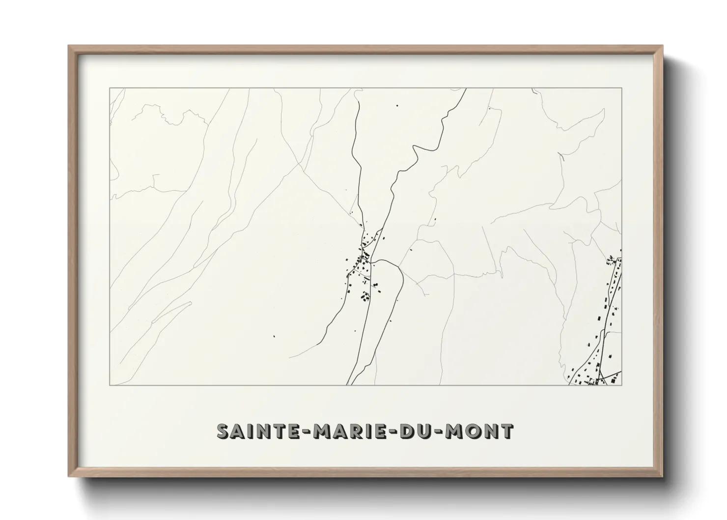 Une affiche de carte sur Sainte-Marie-du-Mont