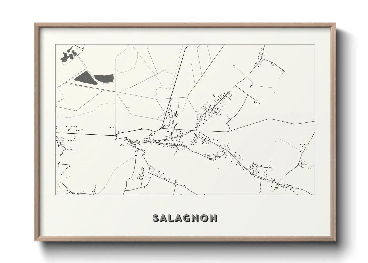 Une affiche de carte sur Salagnon
