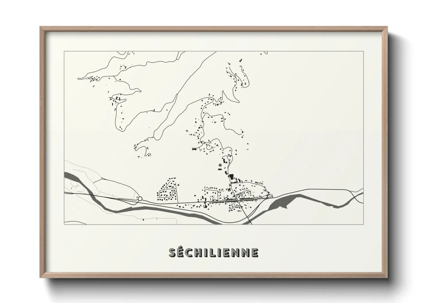 Une affiche de carte sur Séchilienne