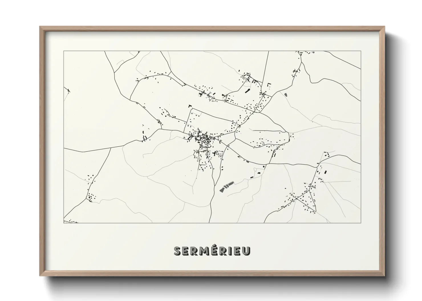 Une affiche de carte sur Sermérieu