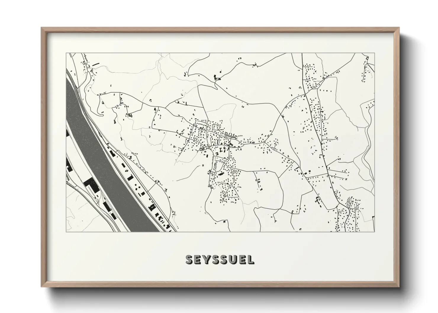 Une affiche de carte sur Seyssuel