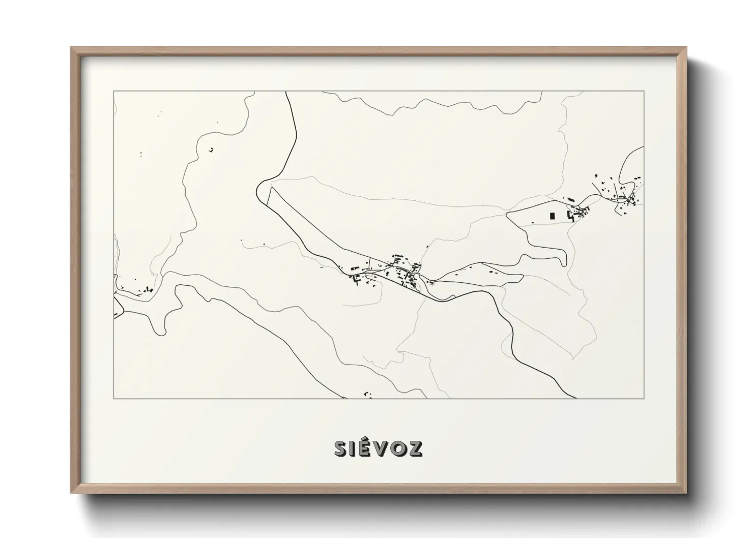Une affiche de carte sur Siévoz