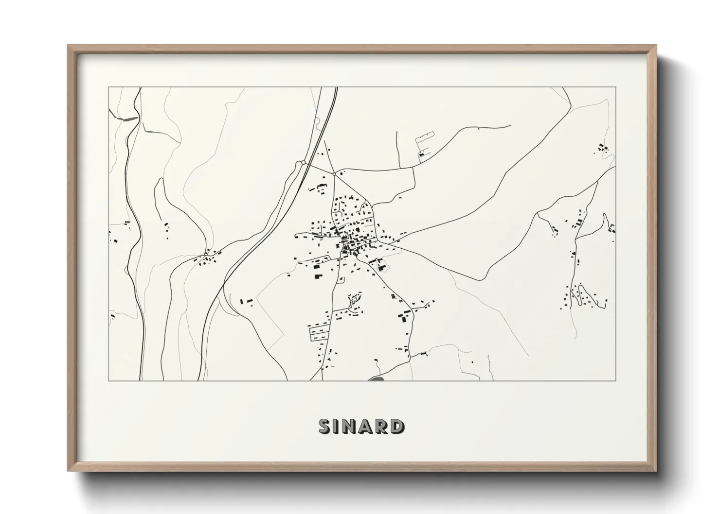 Une affiche de carte sur Sinard