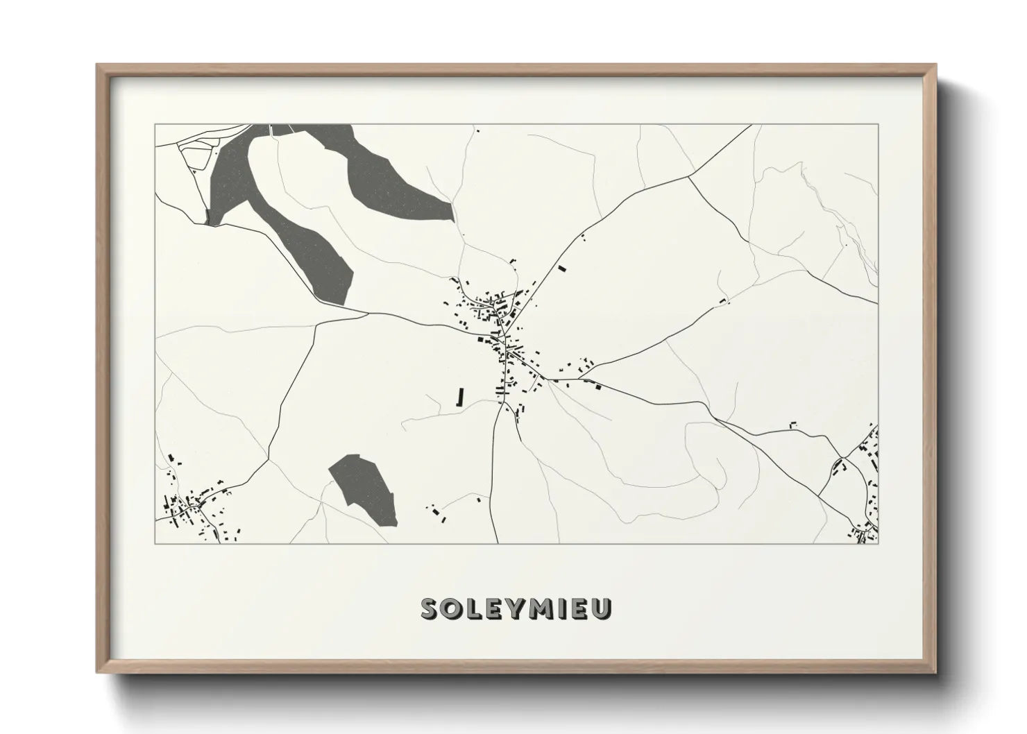 Une affiche de carte sur Soleymieu