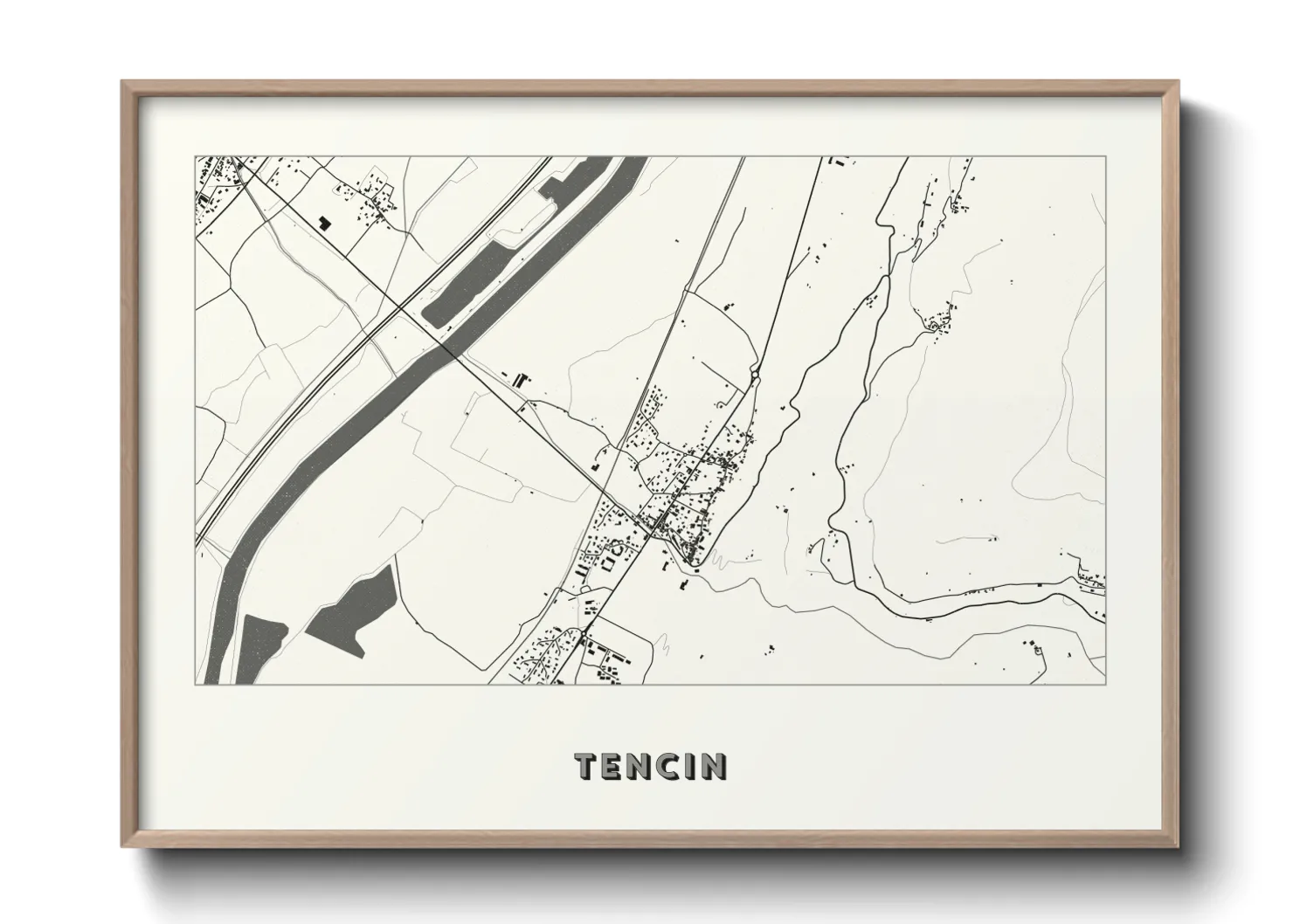 Une affiche de carte sur Tencin