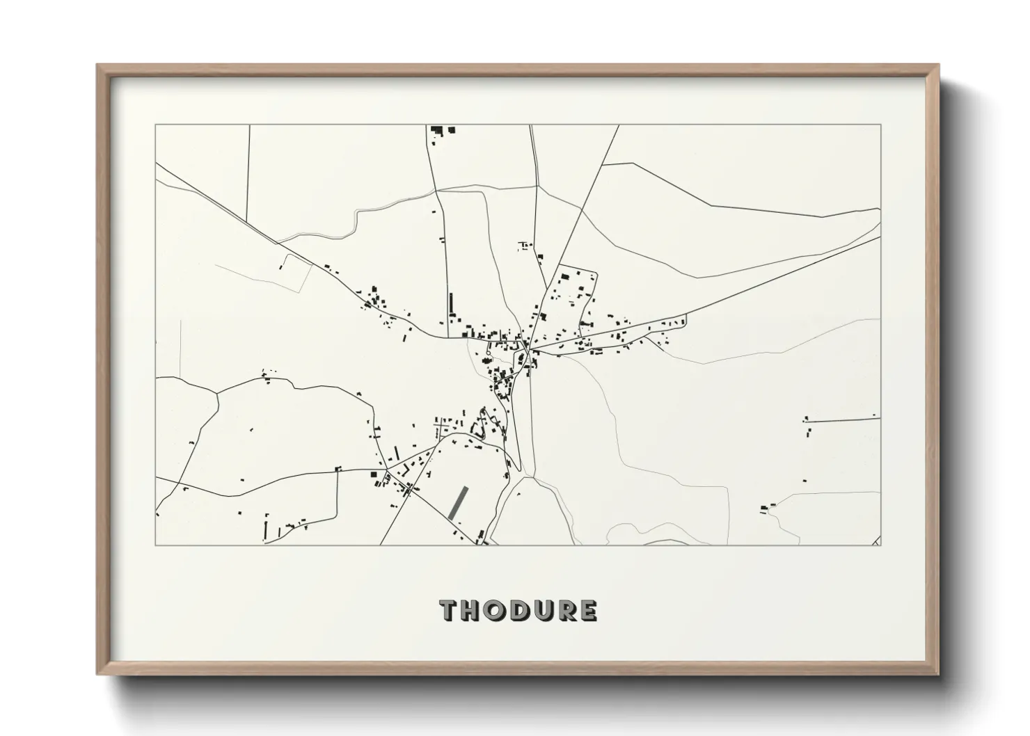 Une affiche de carte sur Thodure