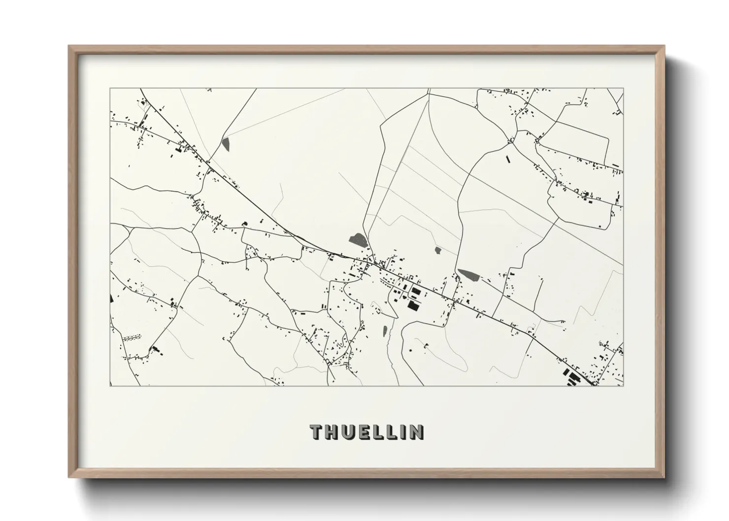 Une affiche de carte sur Thuellin
